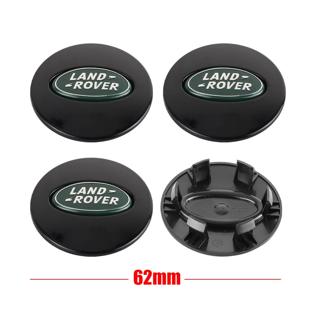 4 Stück 62mm Auto Radnabenkappe Nabenkappe Emblem für Land Rover Freelander L462 Sport L319 Range Evoque Discovery Autozubehör XSS1