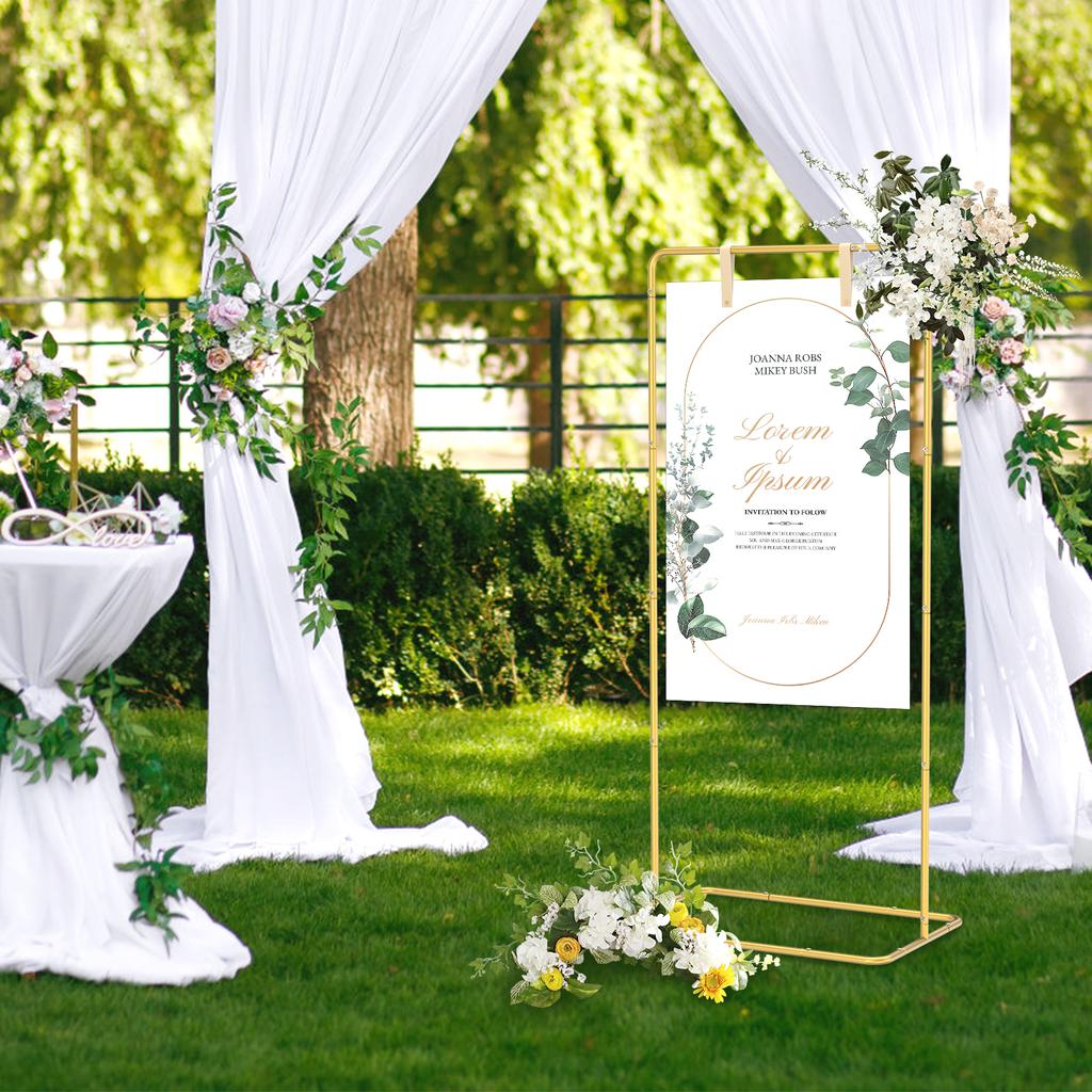 31.5x68.11/53.5 inch Poster Stand Adjustable Wedding Sign Holder Welcome Sign Stand Wedding Entrance Sign Decorative for Party