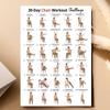 2Pcs Chair Yoga Poster Set, 30 Day Seated Exercise Chart for Seniors, Gentle Stretching Workout Guide for Elderly, Strength Training Wall Art