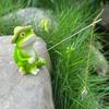 Resin Animal Sculpture Cartoon Miniatures Figurine Frog Panda Fishing Statue  Flowerpot