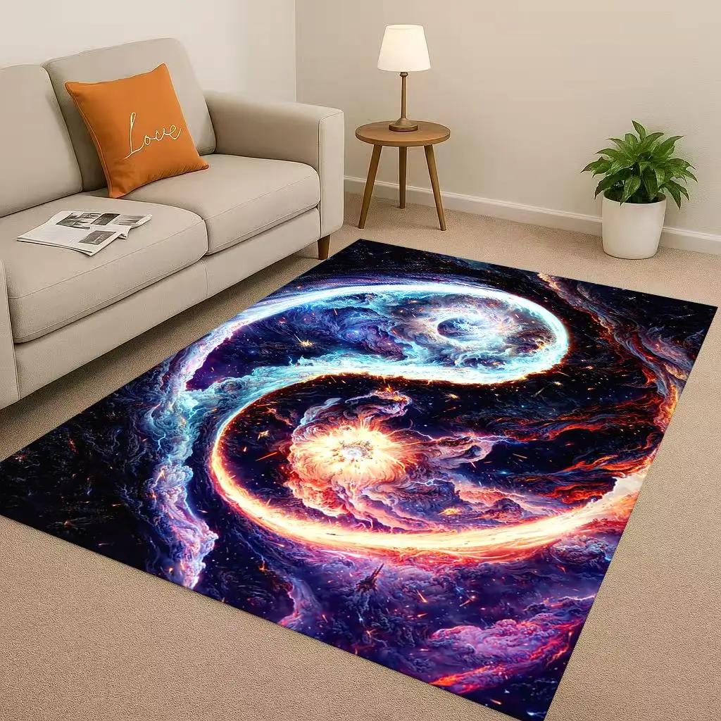 New Yin Yang Chinese Tai Chi Natural Balance Art Living Room Non-Slip Area Rug Soft Carpet for Bedroom Sofa,Home Decor Doormat