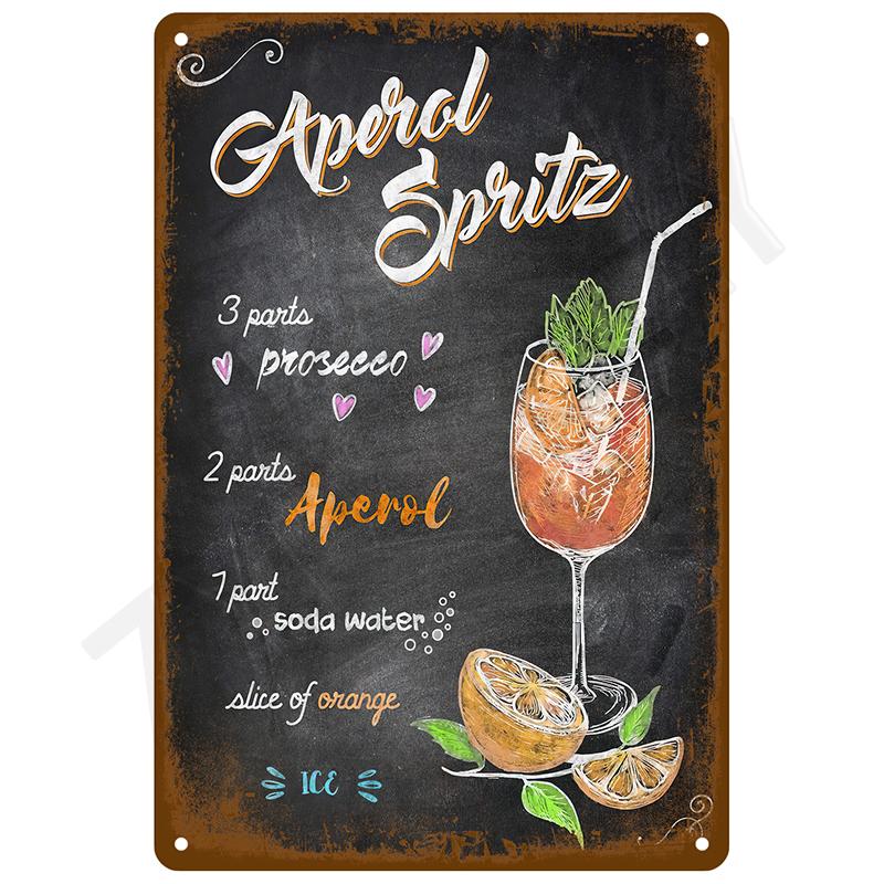 Retro Tin Sign Vintage Metal Signs Plates Posters House Interior Bathroom Wall Art Mural Aesthetic Room Home Decor Decorations