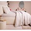 Housse De Couette + Taies Gaze De Coton Lave 240 X 260 Cm Douceur Ecru