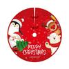 Saia de Árvore de Natal Xadrez Vermelho Festiva Com Design de Papai Noel e Alce Para Decoração Elegante de Feriado