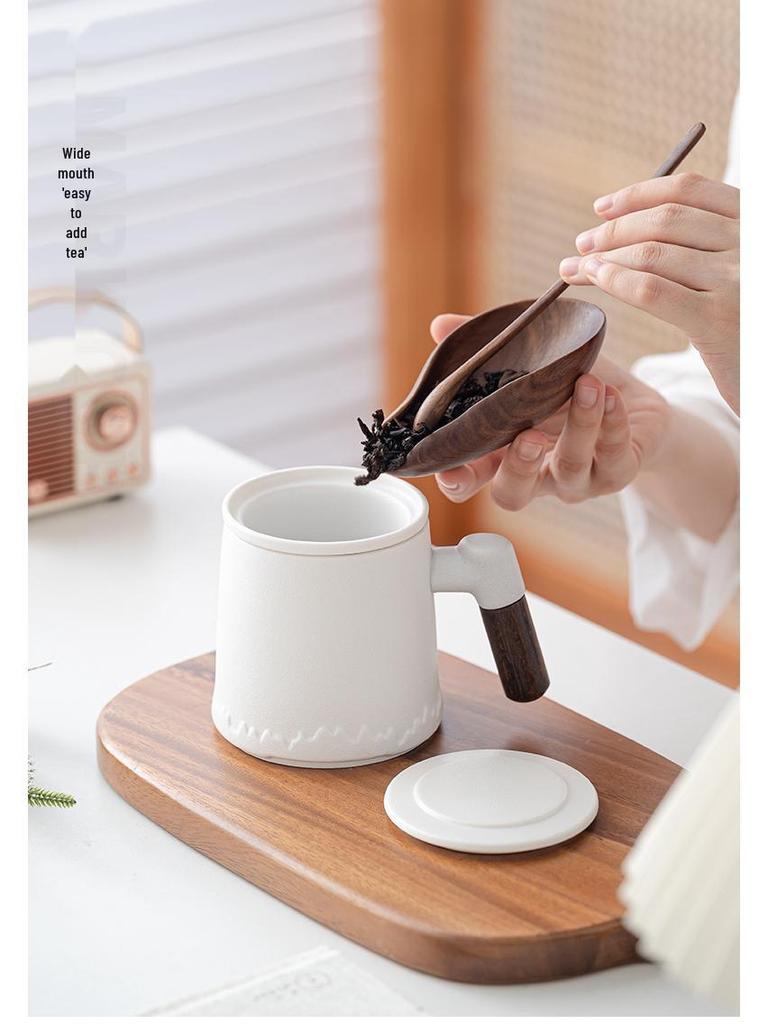 Custom Ceramic Tea and Water Mug with Filter - Office Souvenir Gift