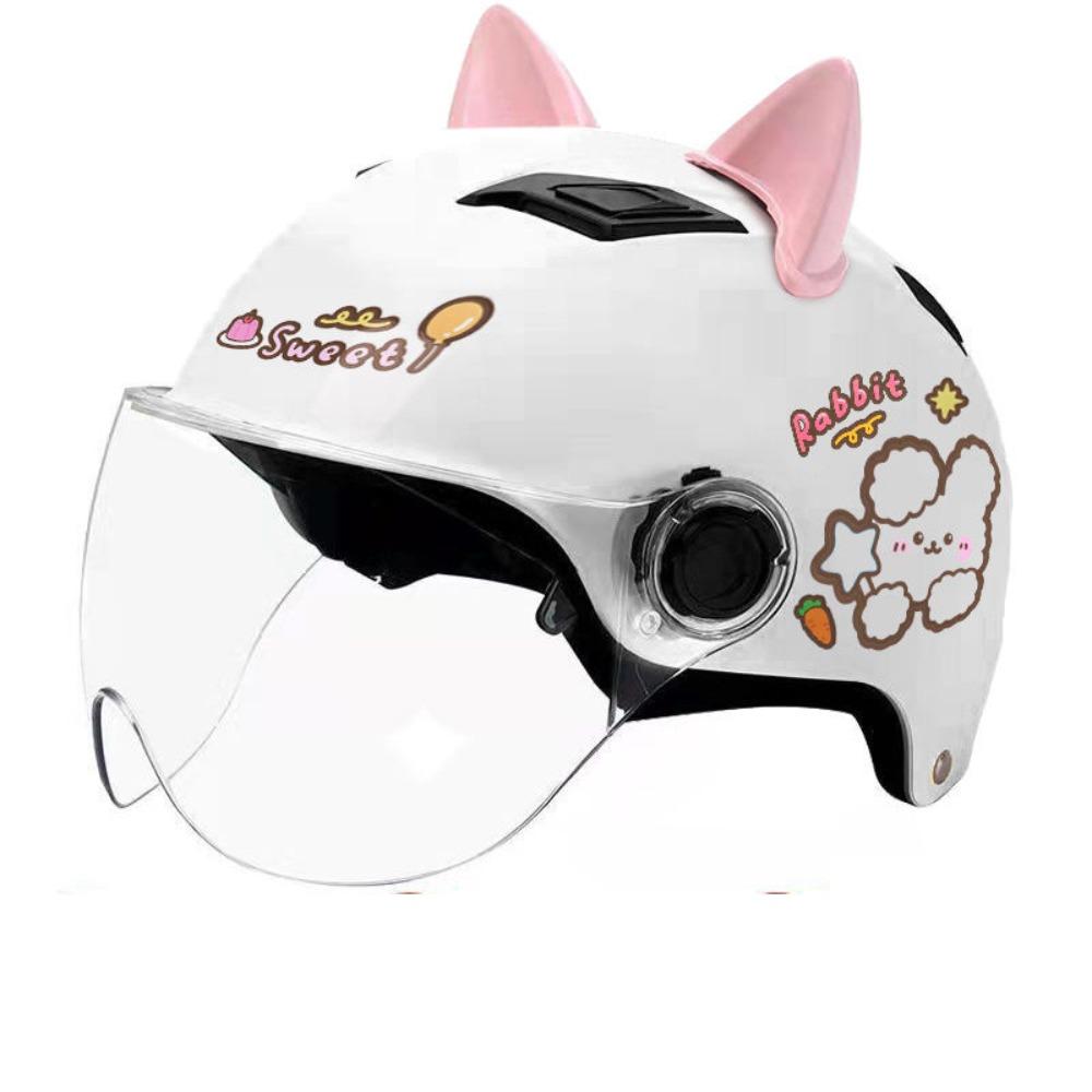 Cat Ears Electric Car Helmet Men and Women Half Helmet