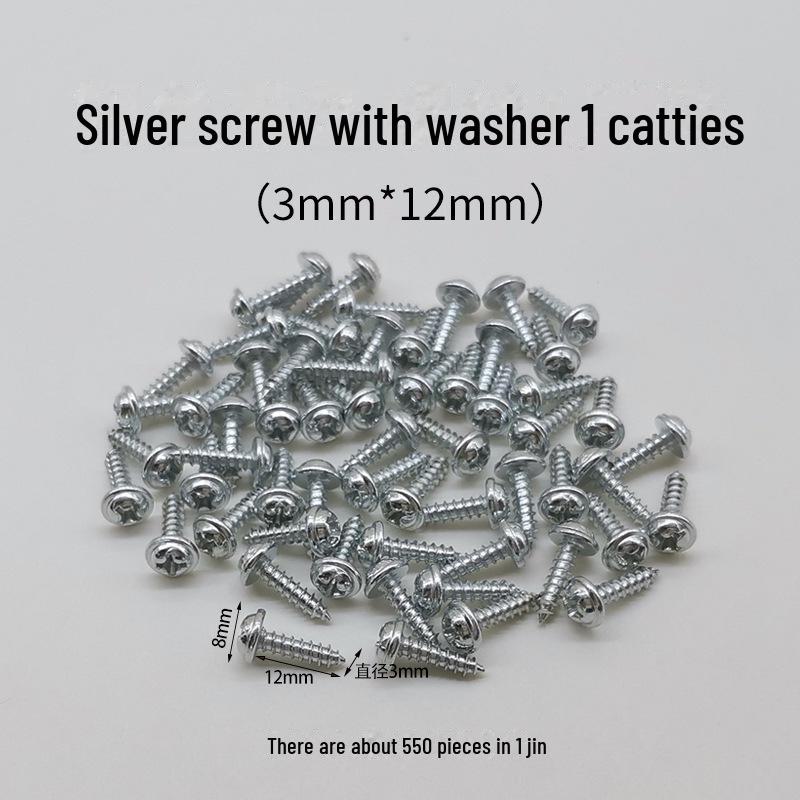 Gold and Silver Self-tapping Screw Kit with Washers, Assorted Models, 500g.