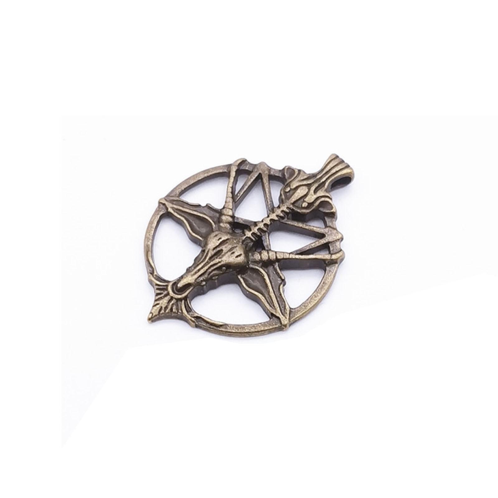 

Винтажная подвеска в виде перевернутой пятиконечной звезды в виде головы овцы, ювелирные изделия своими руками