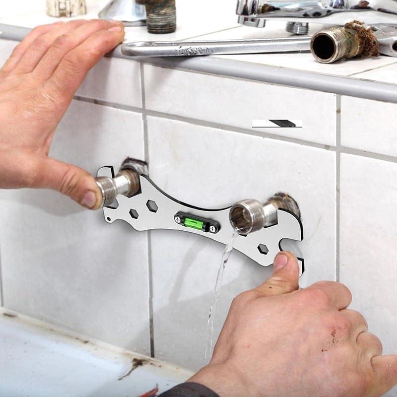 Custom-Made Multi-Functional Stainless Steel Open-End Wrenches Shower Head Tools for Bathroom Level and Shower Tools In One