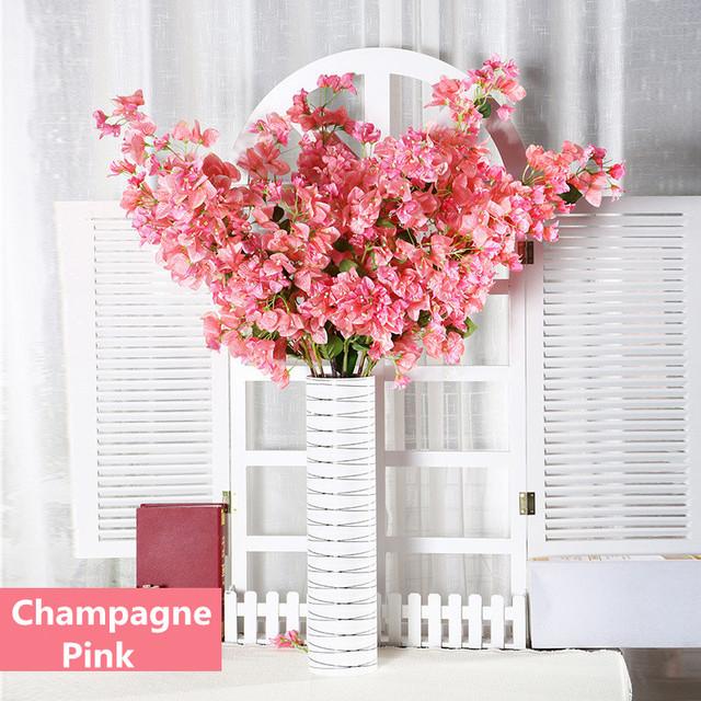 New home flower arrangement artificial bougainvillea filigree fake flower wedding decoration DIY party arch decoration