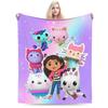 Cartoon Cute Gabby Dollhouse Blanket Velvet Printed  Multi-function Lightweight Throw Blankets for Bedding Car Quilt