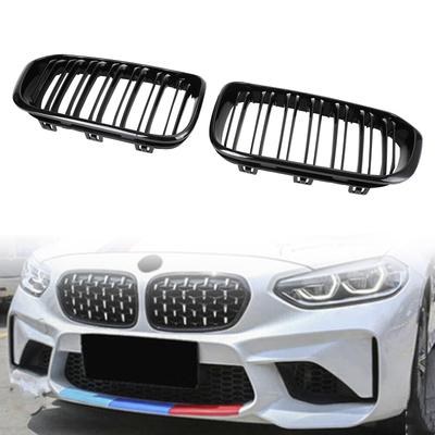 Grille de Calandre Avant Noir Brillant Double pour BMW Série 1 F20 F21 2015-2017