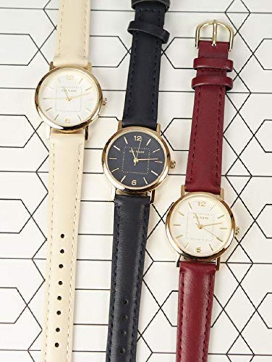 SUNFLAME Japanese-made Fashion Pair Watch, Women's Size, Navy, MJL-B04-NA