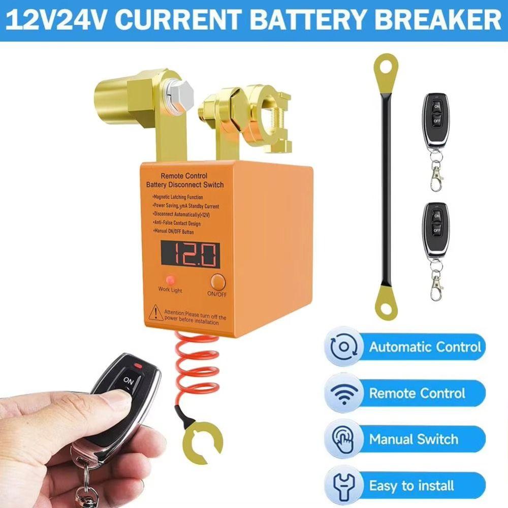 LED Display Remote Control Battery Disconnect Switch Car Battery Turn Off Switch  Auto Car