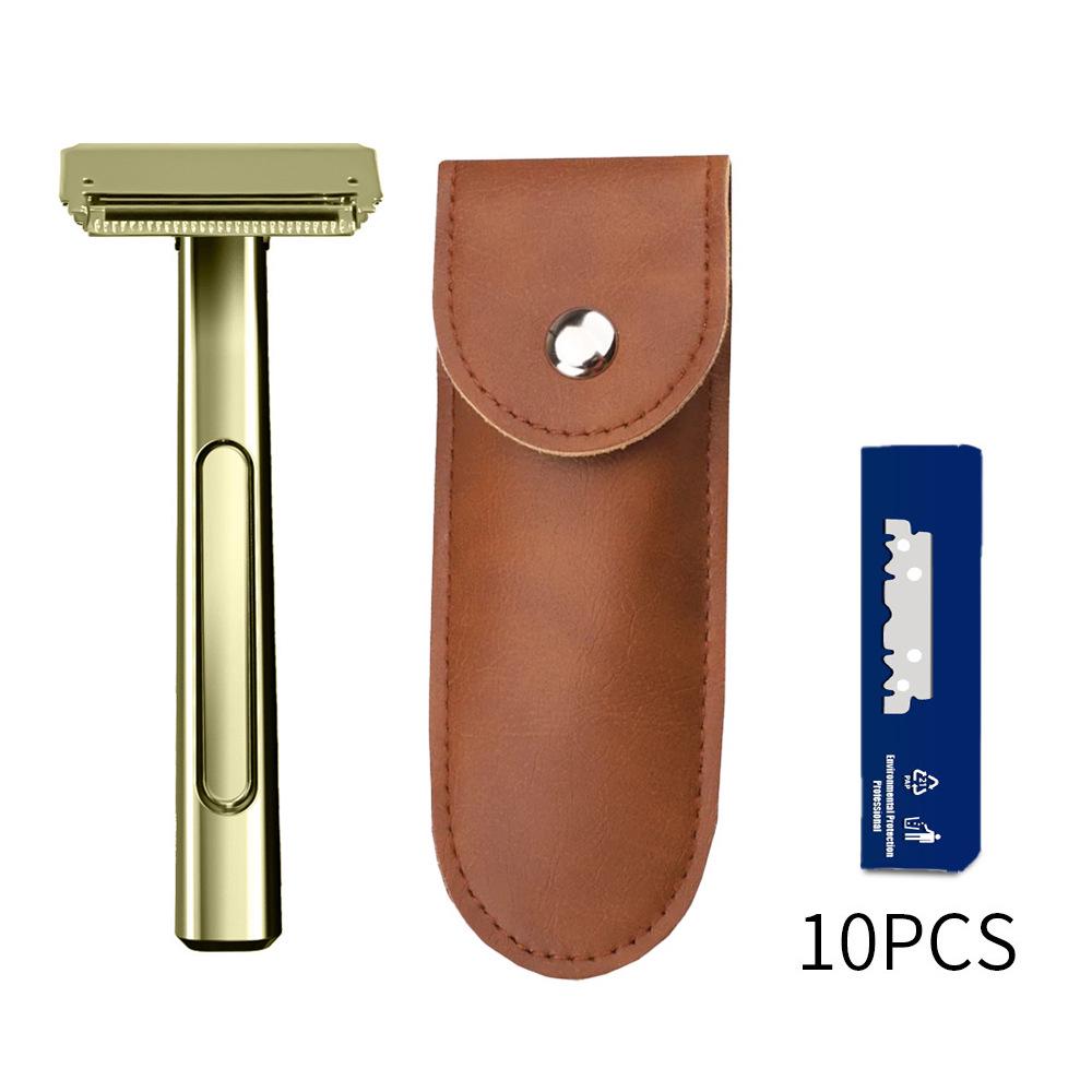Classic Double-Layer Metal Razor Stand for Manual Shaving Razors