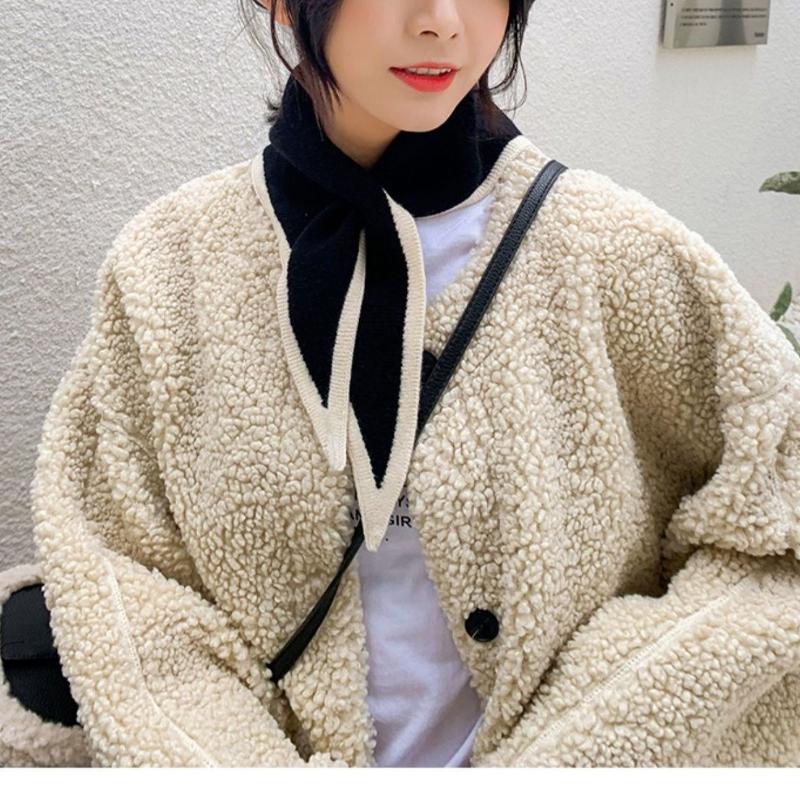 

Ветрозащитная теплая треугольная вязаная шаль, вязаный шарф, осень-зима, многофункциональный теплый шарф-крест на шею