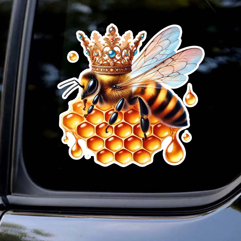 Queen Bee Honey Bee Art Car Sticker Waterproof Vinyl Decal on Bumper Rear Window Laptop Self-adhesive Decal Car Accessories Y169