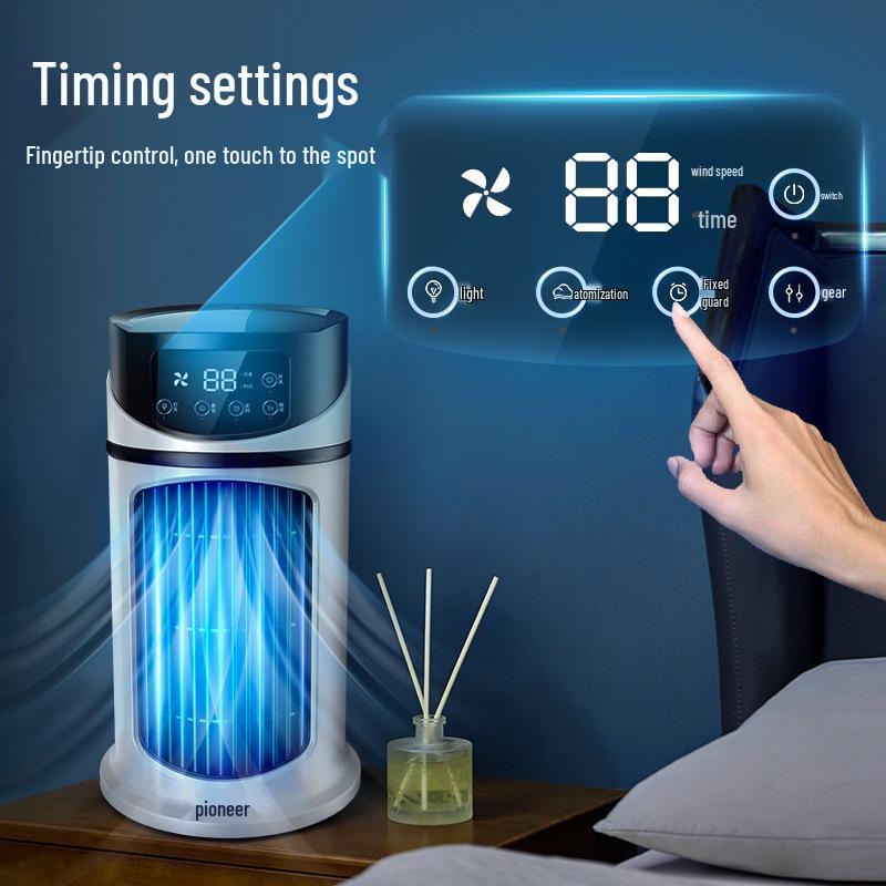 

Багатофункціональний настільний охолоджувач повітря з живленням від USB: Функції зволоження, розпилення та таймера