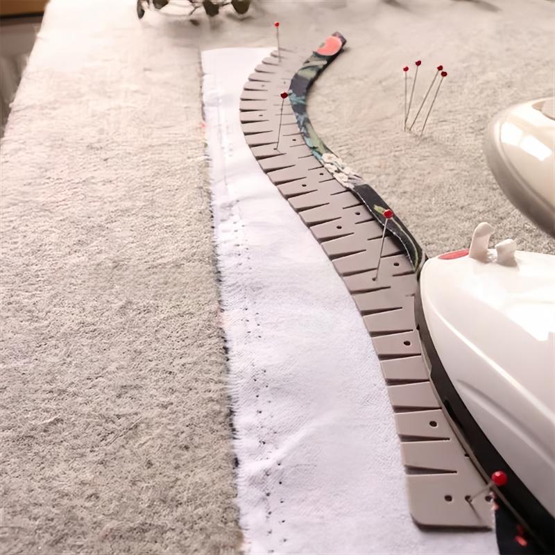 Silicone Hemmer Adjustable Hemming Tool Hem Sewing Rulers Crafting Accessories For DIY Crafting Shirt Necklines