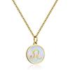 12 Constellation Symbol Titanium Steel Necklace Couple Necklace