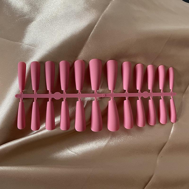 

Довгі матові балетні нігті в європейському та американському стилі: Матова Т-подібна тверда суміш