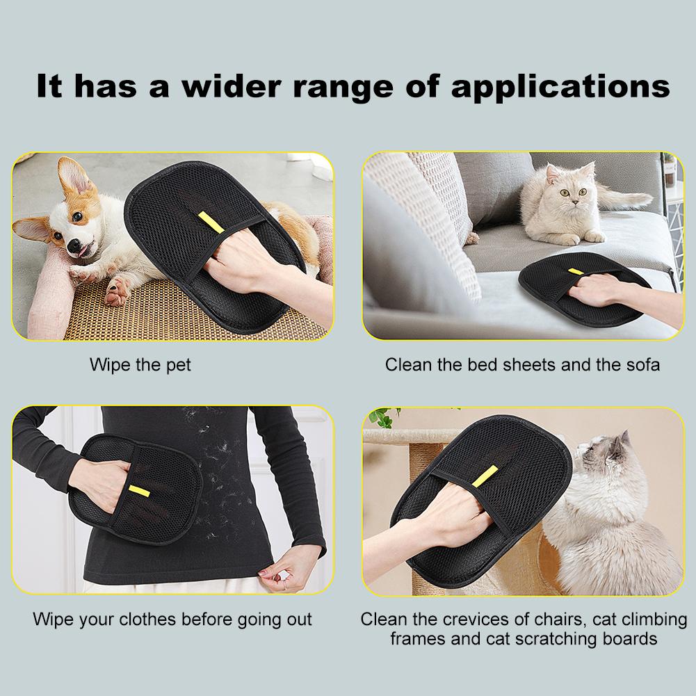 Static Hair Removal Glove Multi-Function Electrostatic Gloves Pet Hair Remover Glove for Couch Furniture Carpet
