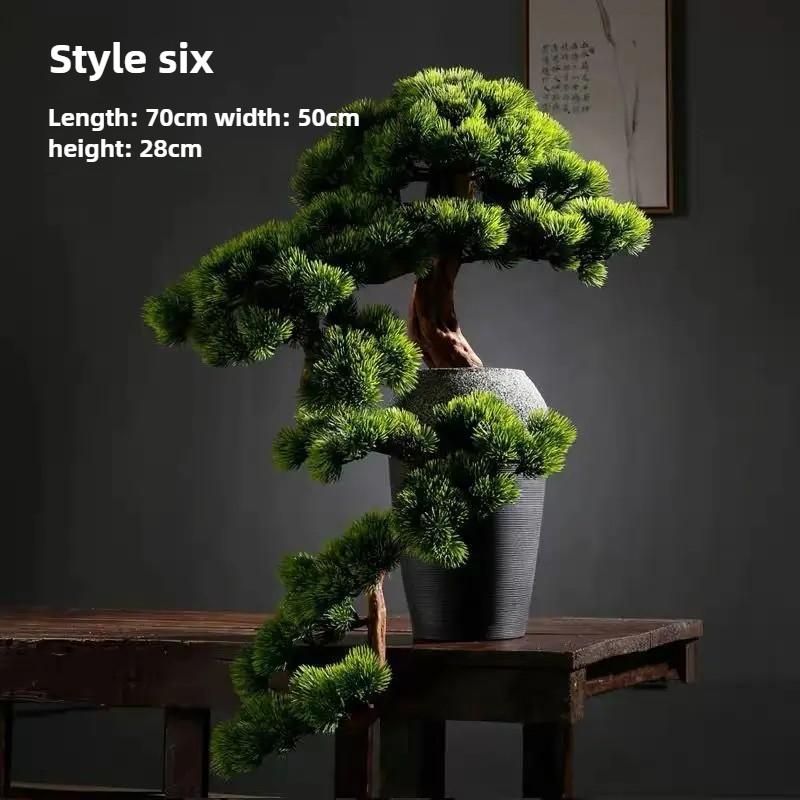 Artificial Cliff Cypress Welcome Pine Bonsai Plant Office Green Plant False Tree Decoration Hotel Soft Installation Landscape