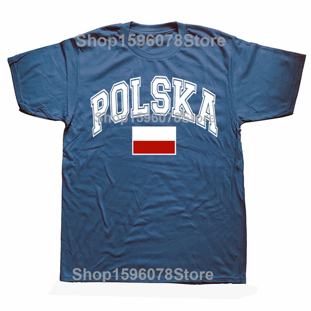 Funny Vintage Polska Poland Polish Flag Graphic T-shirt Men Women Hip Hop Oversized T Shirt 100% Cotton Comfort T-shirts