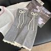 Y2K Lace Up Leg Warmers Sweet Ballet Women's Plush Stockings Fashion Knit Banding Leggings  Winter