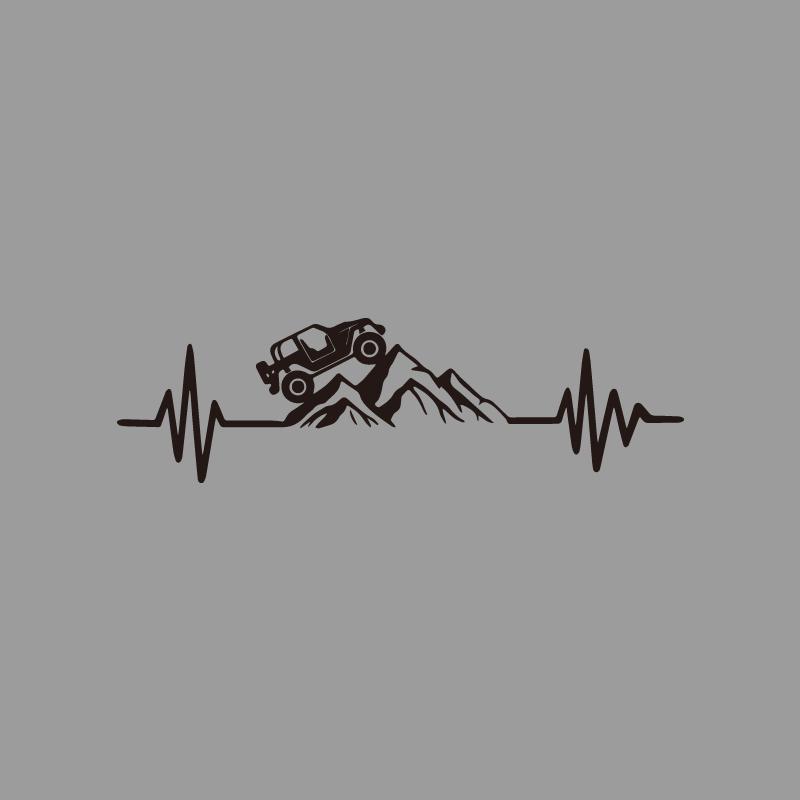 Heartbeat Cross-Country Mountain Bike creative&funny stickers for cartoon fans&lover,high quality for car trucks motorcycles