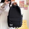 School Bag Women's Ins College Style Fresh Solid Color Backpack Junior High and High School College Student Backpack High-end Sense Bag Simple