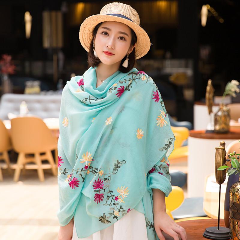 Jarní/Léto nový dámský hedvábný šátek 90 * 180 cm Simulovaný čtvercový šátek z hedvábného kepru Módní velký čtvercový šátek s potiskem Profesionální šátek