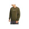 Li Ning Letter Casual Sports Round Neck Long Sleeve Sweatshirt Men sweatshirt Dark-Olive-Green AWDSF87-1