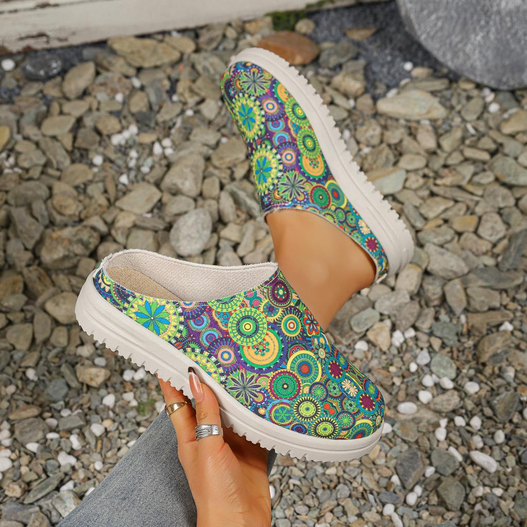 Dámské pantofle Bohemia Luxusní designérské dámské mule boty Neformální nazouváky Dámská móda Měkké pantofle Lehká Baotou sandály