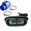 Auto LCD Water Temperature Voltmeter Gauge 2 in 1 With Joint Pipe Adapter 1/8NPT OD 26MM-40MM