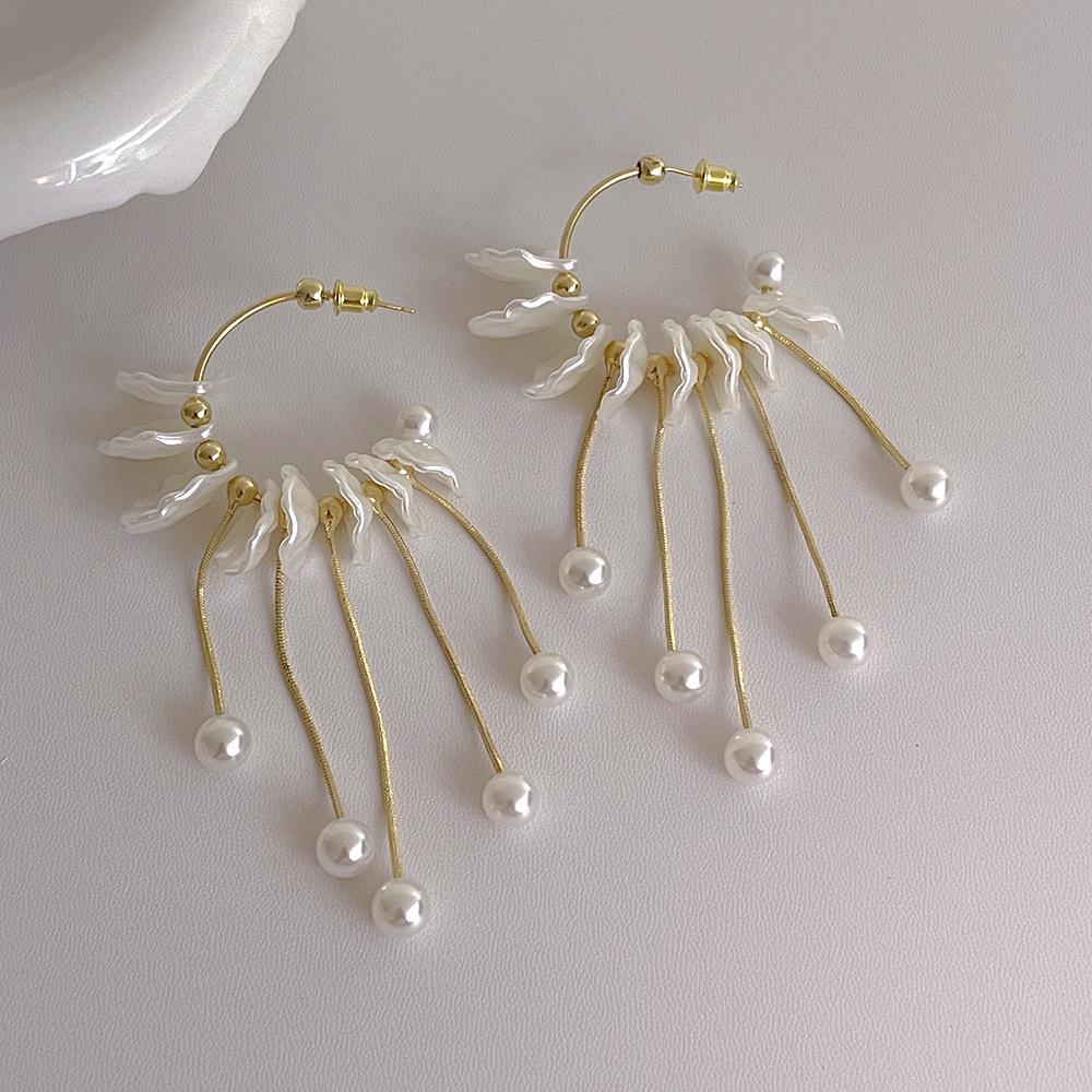 

Серьги-кольца с кисточками из жемчуга с иглами из серебра 925 пробы - Модные украшения в национальном стиле