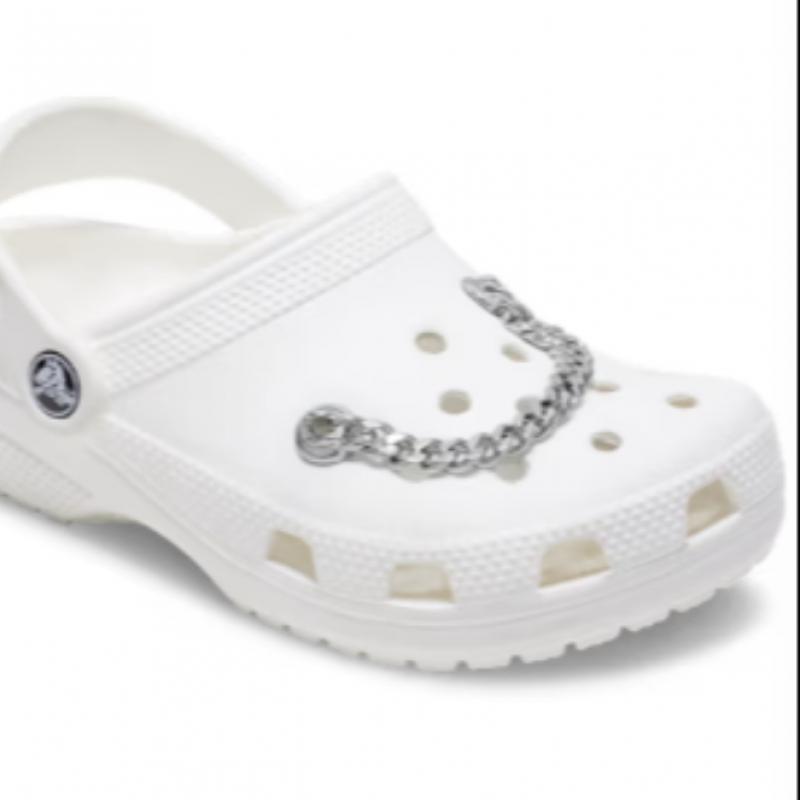 Crocs Silver Flat Curve Chain Gibbits Pack