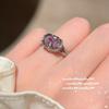 Papalacha Pink Love Gemstone Necklace, Rich Family Gold, Plated With 18K Gold, Sea Blue Zircon Ice Flower Cut, Neck Chain.