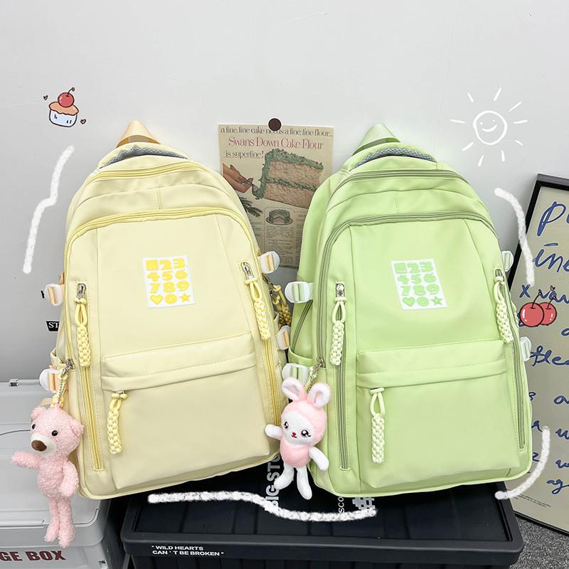Cute Japanese Style Nylon School Backpack For Girls Boys High Capacity Lightweight