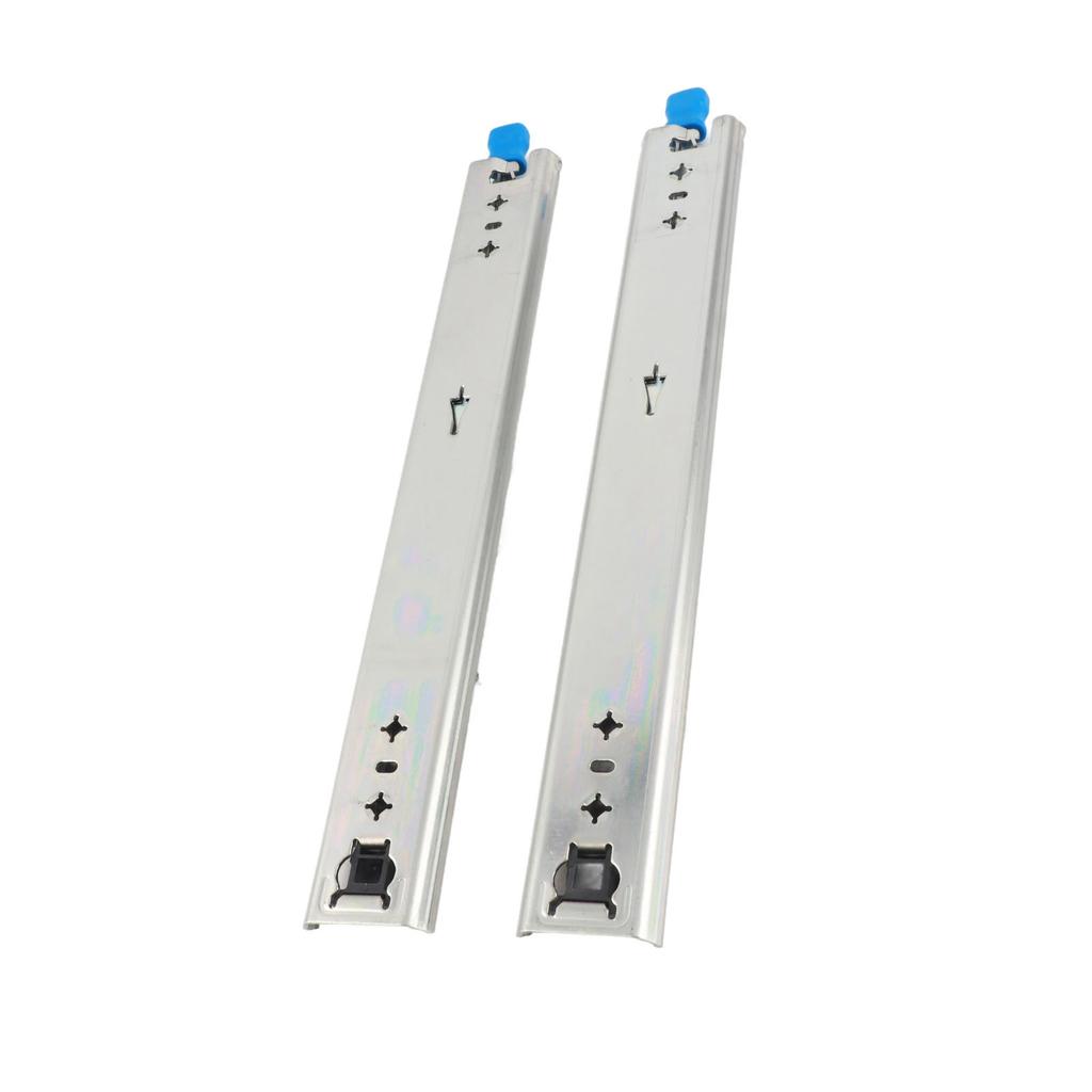 2 STÜCK Hochbelastbare Verriegelbare Schubladenschiene Kaltgewalzter Stahl 3 Abschnitte Verdicktes Lager Schrankverriegelung