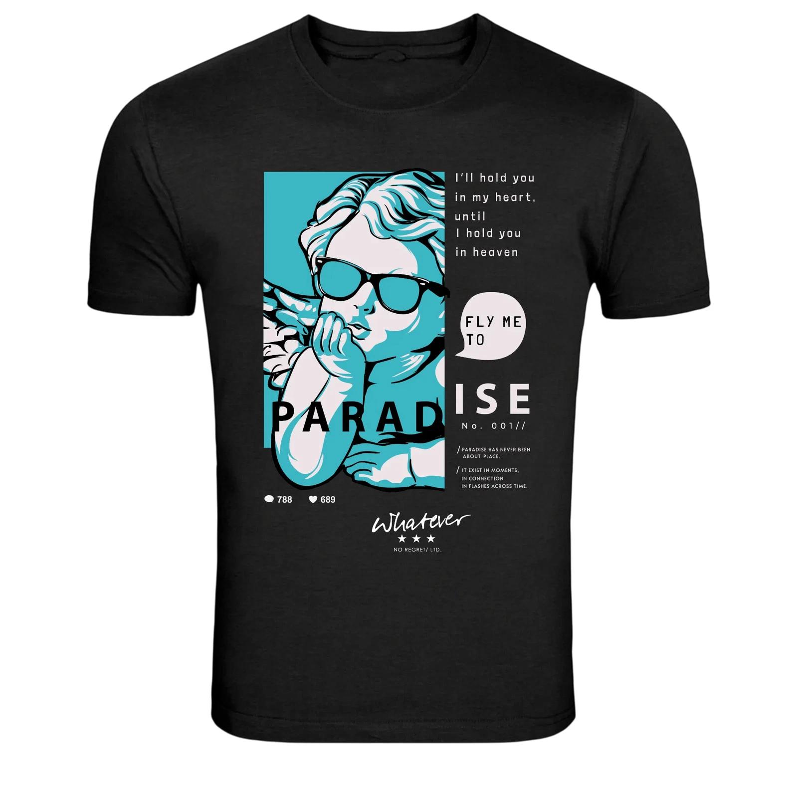 Fly Me To Paradise Angel Sunglasses Graphic T-Shirt M