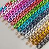Modische Hip Hop Metallfarbe Acryl Dicke Halskette für Damen Herren Vintage Glänzendes Harz Cuban Link Kette Choker Y2K Schmuck Geschenke