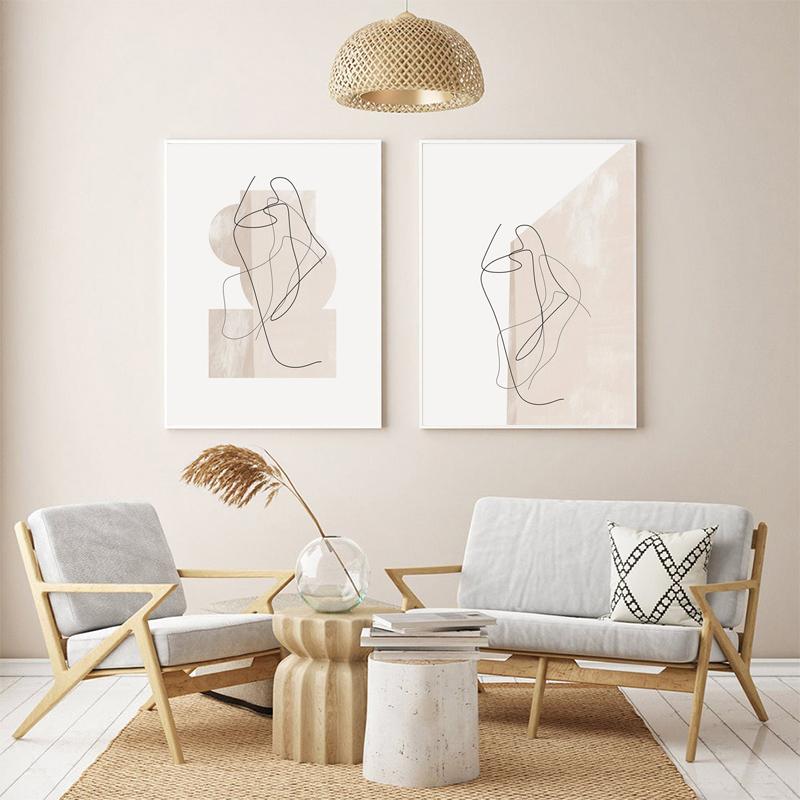 Line Color Abstract Wall Art Poster Print Aesthetic Modern Canvas Painting Living Room Decoration Picture Home Decor Posters