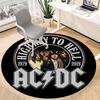 1ks Kulatý koberec AC/DC Rock Office, Pod kancelářské židle Ložnice Obývací pokoj Domácí dekorace  a1022186