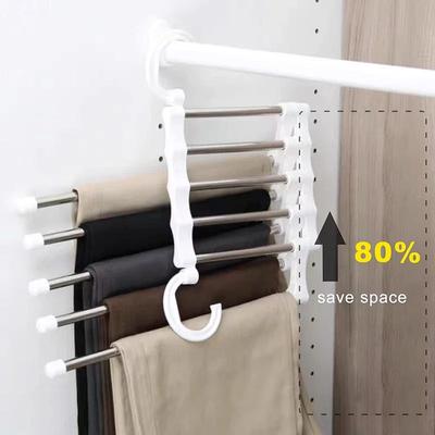 Pants Hanger Clothes Hangers Tongs Clothes Rack Hangers Stainless Steel Folding Pant Rack Tie Hanger Bedroom Closet Organizer