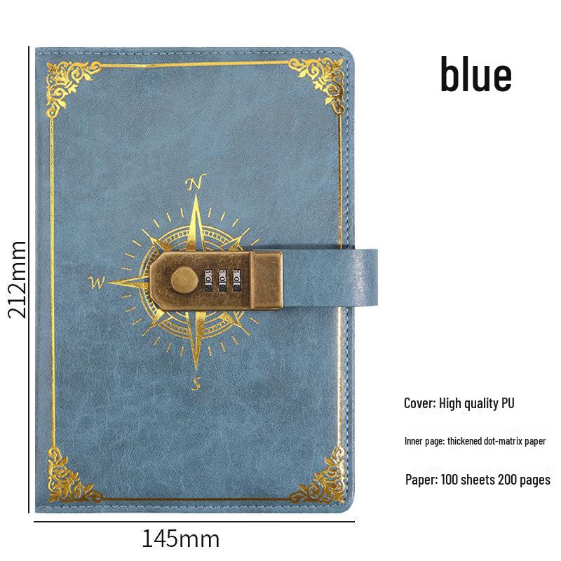 Set Regalo Quaderno Password A5 - Registro Riunioni d'Affari d'Ufficio & Diario Vintage con Logo Personalizzabile.