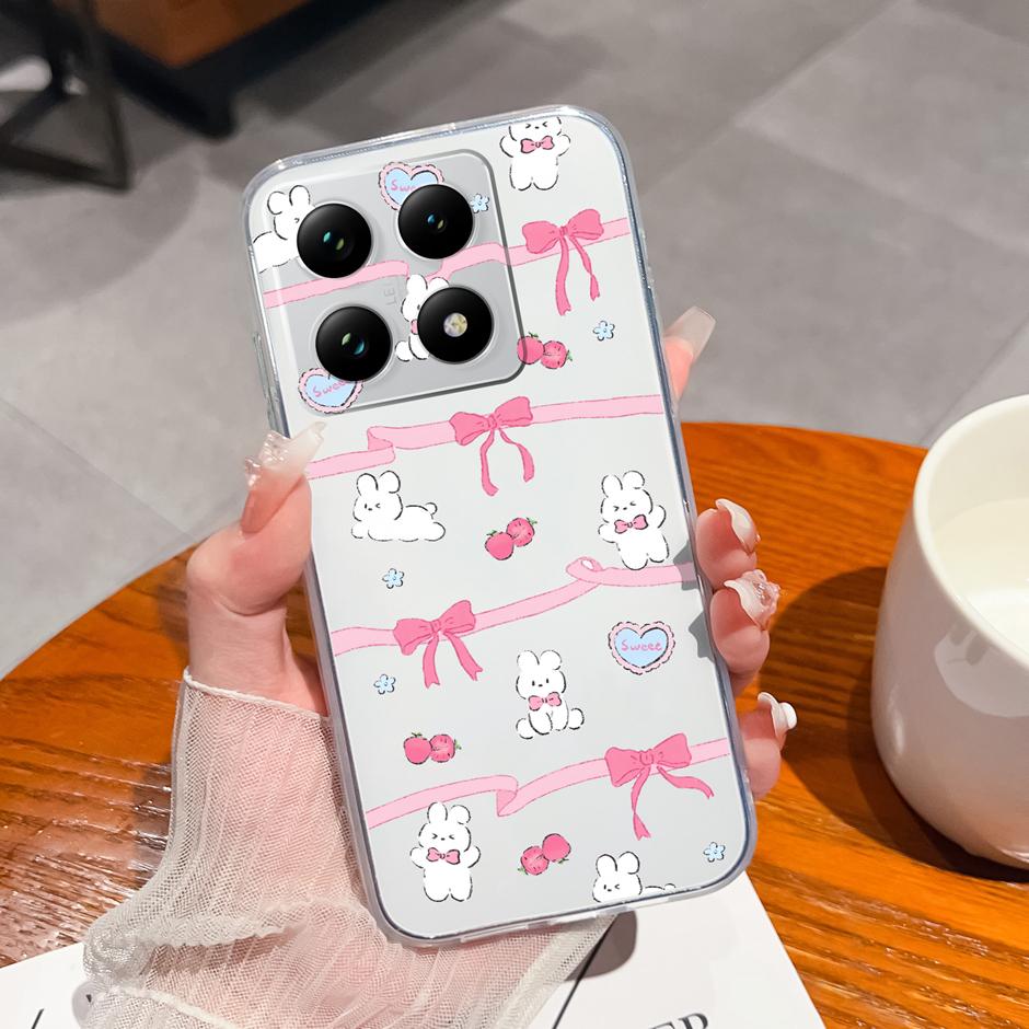 Case For Xiaomi 15T 15T Pro Adorable Astronaut Cat Anti-Fingerprint Fashion Transparent Housing For xiaomi15t 15tpro Protector