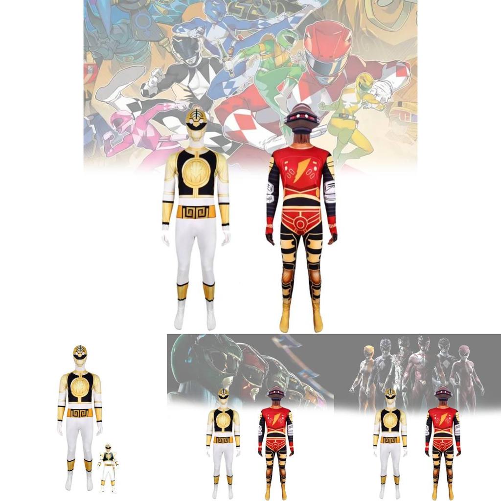 Mighty Morphin Power Rangers Dinosaur Cosplay Suit For Kids Halloween Costume Party