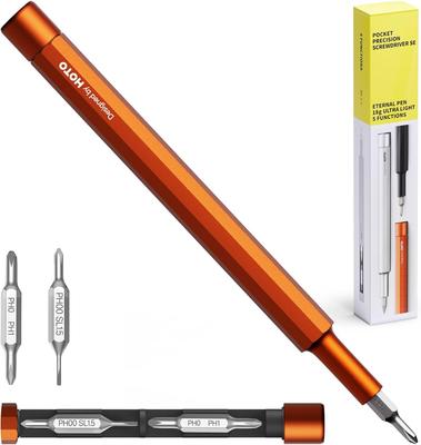HOTO Precision Screwdriver Lightweight and with 5 Aluminum Alloy and Magnetic Bit Red SE, Compact, Bits, Body, Storage,