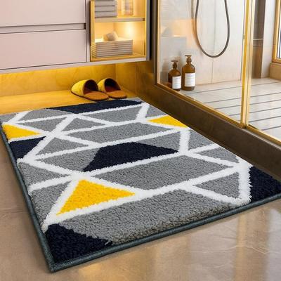 Microfibre 2000 GSM Bath Mat Super Absorbent Anti-Skid Door Mats for Home/Bathroom Mat/Bedroom/Kitchen/Floor Mat (Grey)